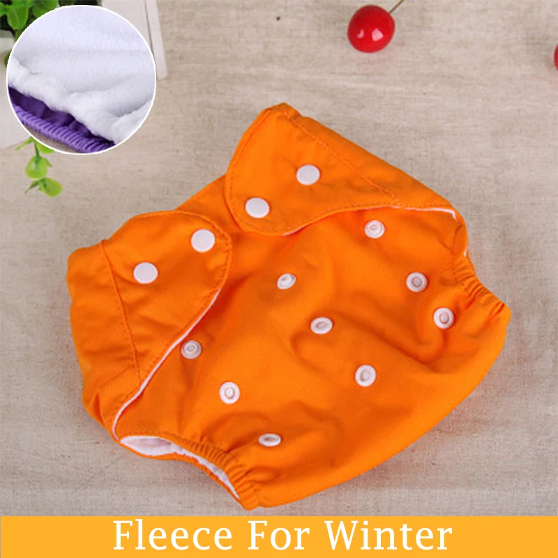 Fleece For Winter 1 шт. хлопковые многоразовые подгузники мягкие чехлы детские тканевые подгузники регулируемые тренировочные штаны водонепроницаемые тканевые подгузники для смены подгузников - Цвет: Fleece For Winter