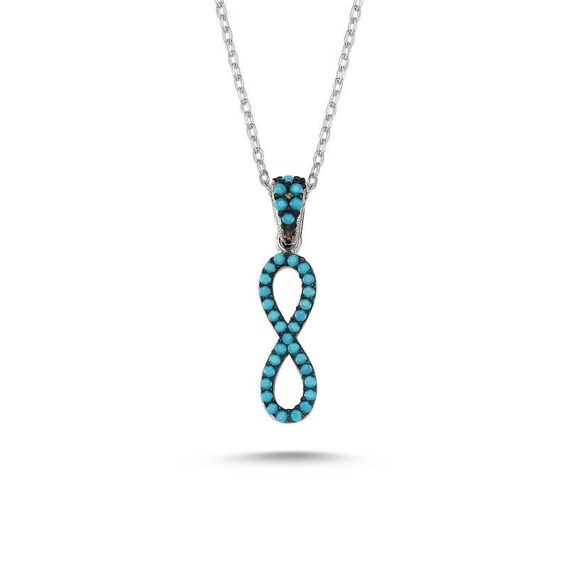 

Silver 925 Sterling Zircon Cubic Zirconia Infinity Necklace