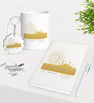 

Personalized Religious Culture And One Teacher at Trophy Keychain White Notebook Pen Gift Seti-5