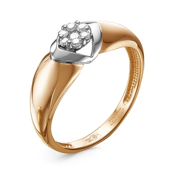 

585 sterling gold ring with stones: Diamond