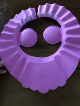 Los niños Cap impermeable del bebé seguro baño visera ajustable accesorios del Visor para baño proteger los ojos orejas traje de PVC 0-6 niños.