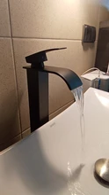Faucet Bathroom Wash-Basin Waterfall Black Single-Hole Paint Nordic