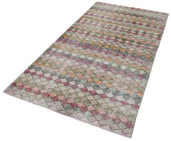 

132x251 Cm Beige Handmade Bohemian Rug-4x8 Ft