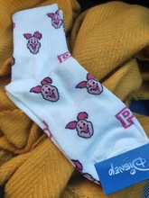 Disney Girl-Calcetines de algodón con dibujos de animales para mujer, medias divertidas de tubo para adultos