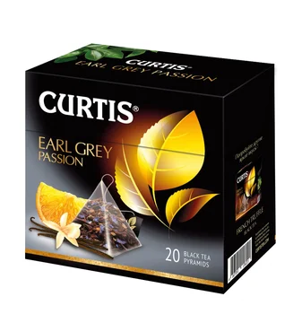 

Tea Curtis "Earl Gray passion", Black leaf with additives, 20 Pyramids