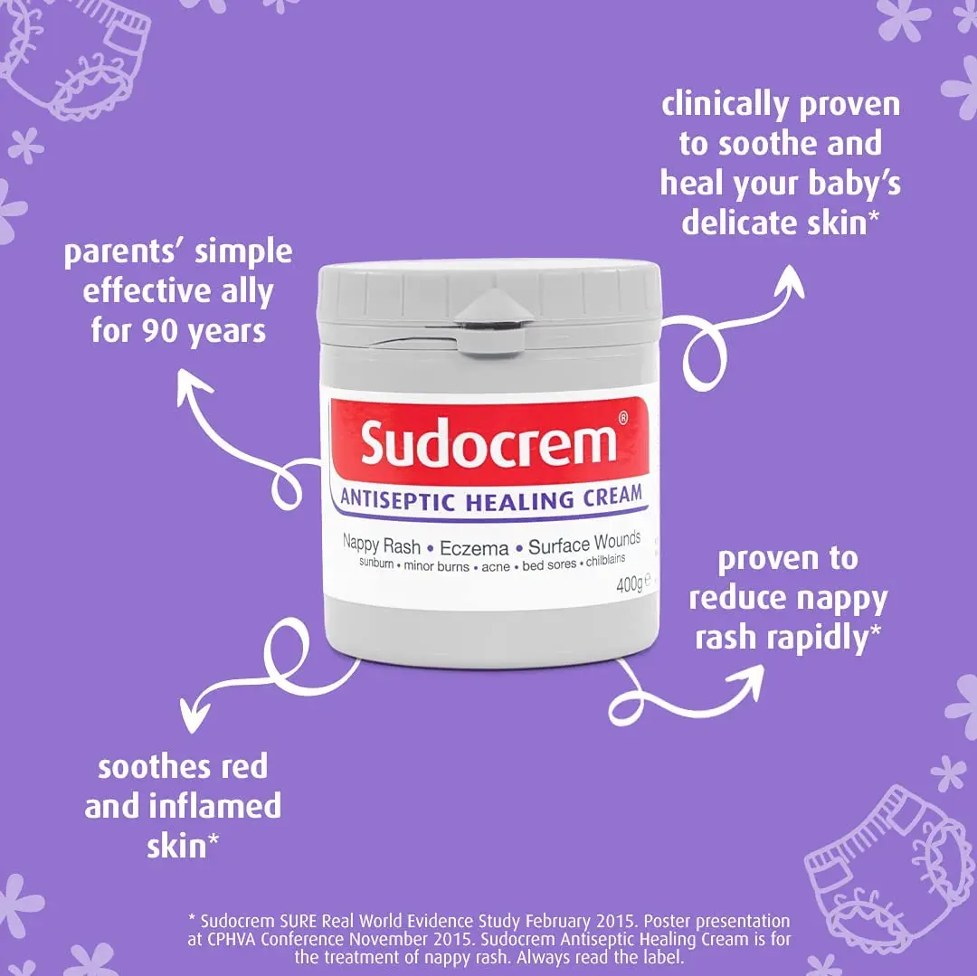 ORIGINAL Sudocrem Antiseptic Healing Cream for Nappy Rash Cuts