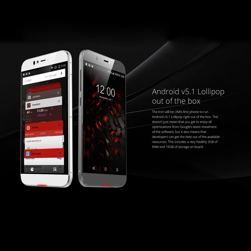 UMIDIGI IRON 4G LTE-FDD WCDMA GSM MT6753 Octacore 1,3 GHz смартфон 5," Android 5,1 3 Гб ram 16 Гб rom 8 Мп 13 МП Двойная камера