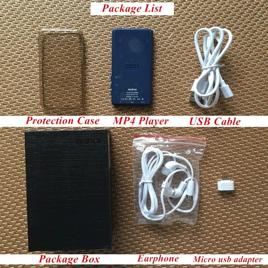 New Mahdi M9 MP4 Player Bluetooth 5.0 Touch Screen 3.5 inch HD HIFI 8GB Music MP4 Player Support VideoTF Card With Speaker