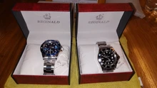 REGINALD-reloj con bisel giratorio para hombre, Miyota Movt 2115, japonés, relojes de cuarzo de acero inoxidable, masculino