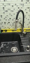 Kitchen-Faucets Sinks Deck Single-Handle Mounted-Crane Pull-Down Chrome-Mixer with Rubber-Design