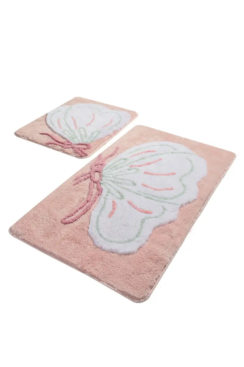 Коврики для ванной нескользящие Противоскользящие коврики противоскользящие розовые Cocoon 2'Li набор 60X100 см-50X60 см