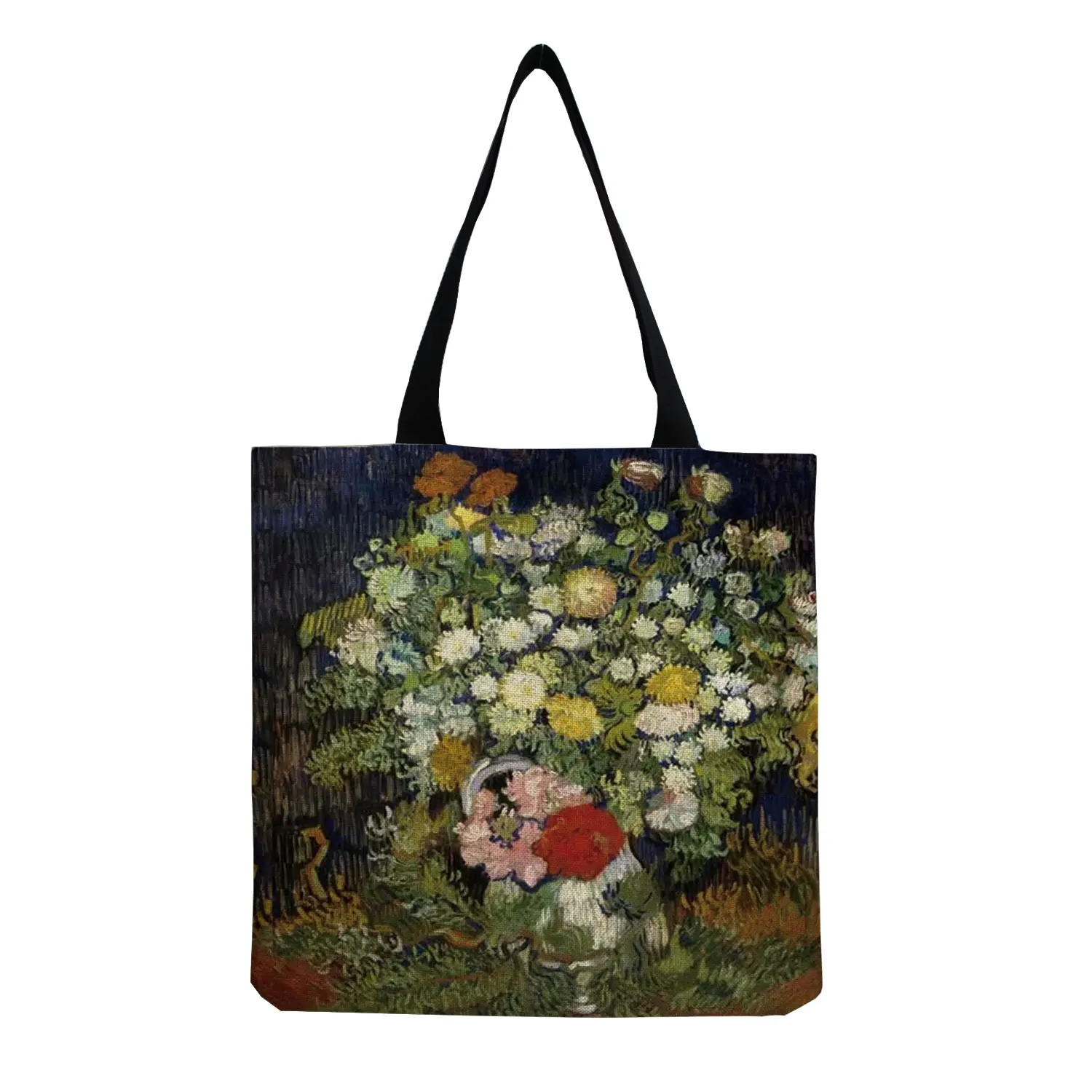 New Van Gogh Oil Painting Tote Bag Retro Art Fashion Travel Bag Women Portable Eco Shopping High Quality Foldable Handbag Ladies 