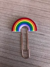 1 Uds creativos de Corea de dibujos animados marcador estudiante Clip marcador Clip de Metal Clip con forma de papel decorativo pequeño Pin