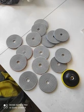 16 Uds almohadillas de pulido de diamante de 4 pulgadas 100mm húmedo/seco de piedra de granito de mármol pulido Uso de Set de discos