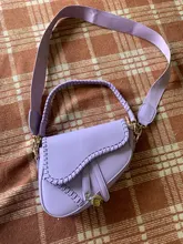 Bolsa de sillín para mujer, Asa de un hombro, tendencia informal, cierre de cerrojo, Material PU con cremallera, bolso de adorno con cierre interior de poliéster, novedad de 2020