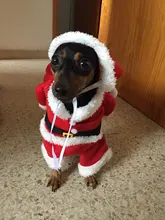 Apparel Costume Christmas-Clothes Dog-Suit Pet-Coat Santa-Claus with Winter Gomaomi Cap