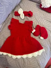 Accesorios de fotografía recién nacido, ropa de bebé croché Santa Claus, disfraz de bebé, niña, fotografía