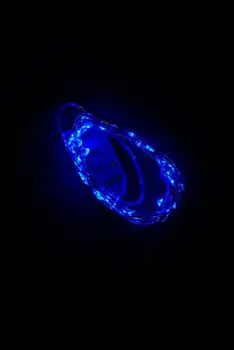 

Garland strand "dew" holiday decoration, 4 m, cord silver color 40 LED Blue (mini), battery powered