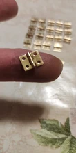 20 unids/lote bisagras de la puerta del gabinete Chapado en latón Mini bisagra decorativo pequeño joyería de madera caja de accesorios de muebles