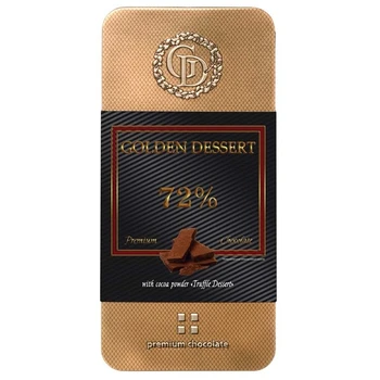 

Chocolate Golden dessert, bitter 72%, 100 gr