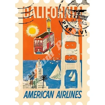 

San Francisco souvenir magnet vintage tourist poster