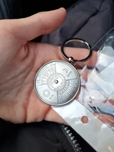 Llaveros de plata de 50 años con calendario perpetuo, llaveros de astrología, llavero colgante de bolsa de coche, regalo de joyería