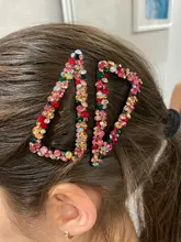 Hair-Accessories Hair-Claw Crab Imitation-Pearl-Hairpin Crystal Heart-Shape Girl Geometric