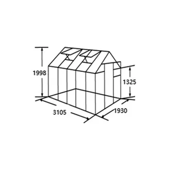 

Greenhouse Gardiun Lunada Polycarbonate/foil back 5 sqm 6 Modules 301x193x190 cm with base-KIS19005