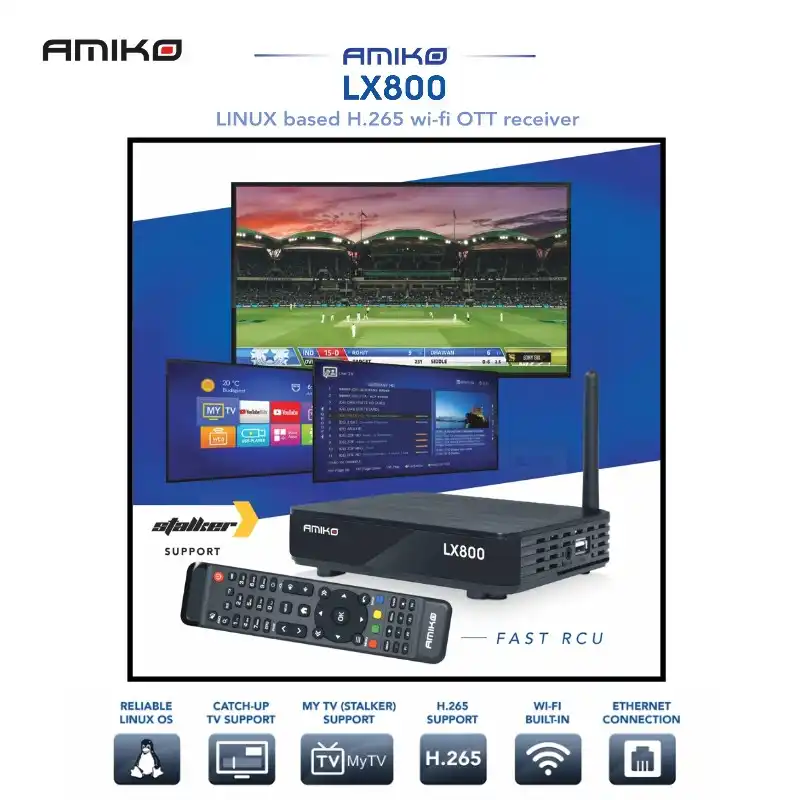 Amiko Lx800 Linux Ott Set Top Box H 265 Hevc Virgin Handset Aliexpress