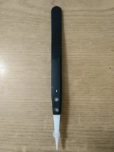 Pinzas cerámicas antiestáticas para cigarrillo electrónico de acero inoxidable, pinzas Cerámicas Industriales con aislamiento recto, Punta curva