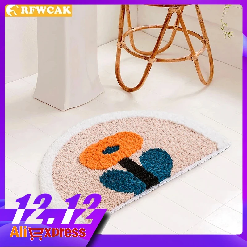 

New Flower Bath Mat Bathroom Carpet Non Slip Entrance Floor Mat Doormat Kitchen Absorption Rugs Tapete Para Sala Home Decoration