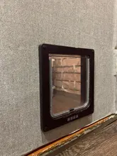 Pet-Gate Door-Kit Flap-Door Security-Lock Dog Cat Abs-Plastic Kitten with 4-Way for Small