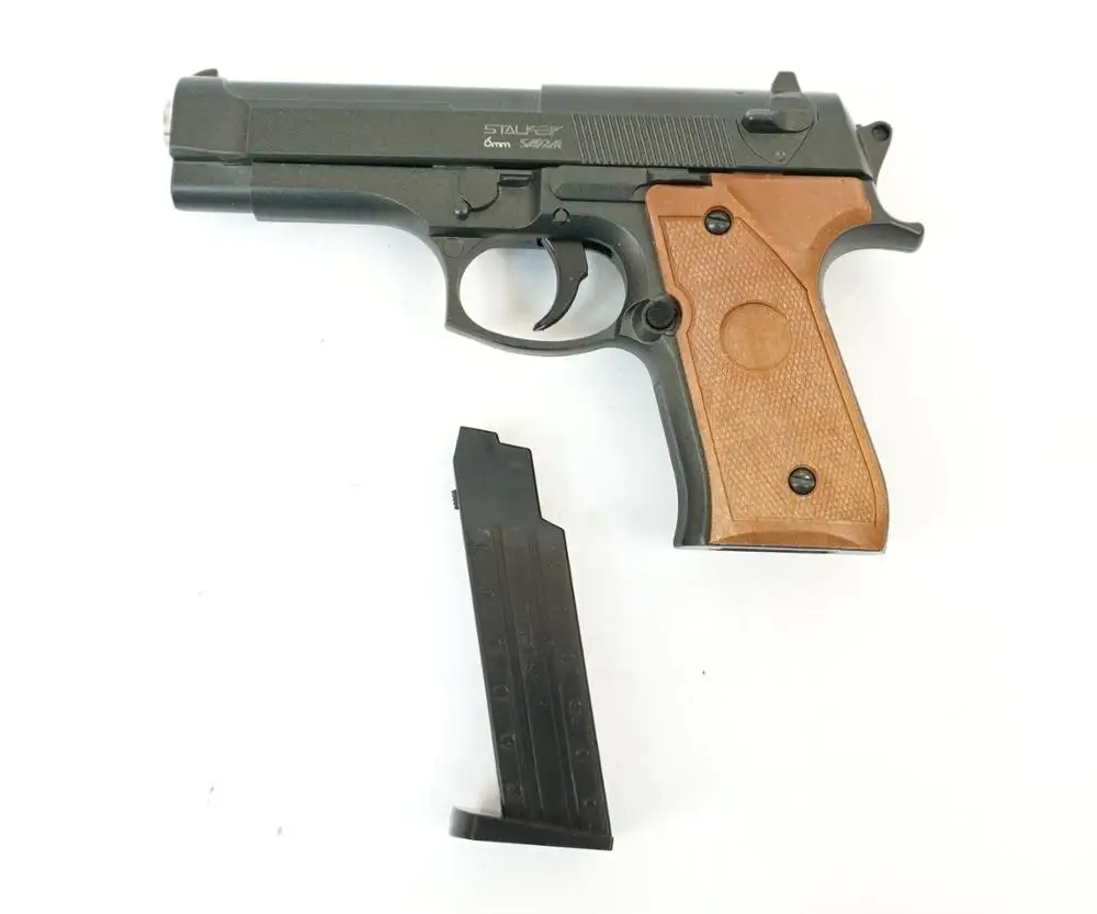 Пистолет страйкбольный Stalker SA92M Spring (аналог Beretta 92), к.6мм, мет.корпус, магазин 8шар|Пейнтбол| | АлиЭкспресс
