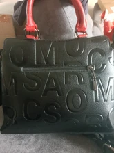 Bolso de mano de piel sintética con letras para mujer, bolsa de mano de gran capacidad, de diseñador, a la moda, color negro