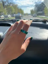 Anillos blancos de cristal de arcoíris bohemios para mujer, Baguette brillante de moda, Circonia cúbica, anillo de piedra, joyería para fiesta y boda