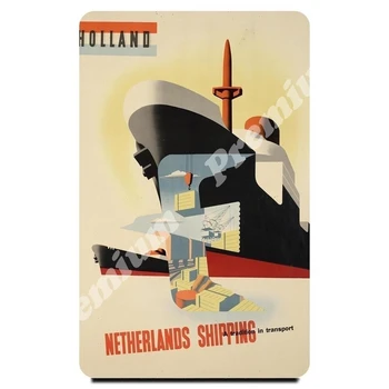 

Netherlands souvenir magnet vintage tourist poster