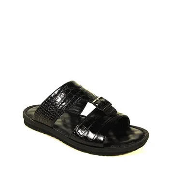 

Forelli Male Genuine Leather Black Slippers 49236 Made in Turkey Sneaker Slipper Sandal Anatomical Shoes Expert