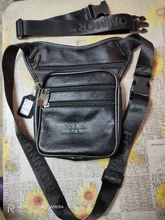 Bolsa cartuchera de cuero genuino para hombre, bolso cruzado, riñonera cinturón, cadera, viaje, motocicleta, bandolera mensajero