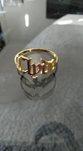 Gótico oro personalizado Anillos Bague para Mujer anillo de inglés antiguo anillo de nombre de joyas de acero inoxidable Anillos de mejores amigas para las mujeres