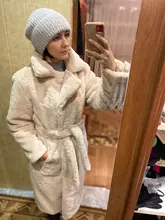 Abrigo de piel de imitación de conejo para mujer, abrigo largo de lujo, tapeta holgada, abrigo grueso y cálido de talla grande, abrigos de felpa para invierno