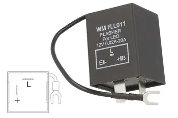 

Flasher Led Flasher Relay Relay 3 Pin negative with wire FLL011 12V for Led blinker Motorcycle Scooter Motorcycle