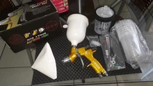 GTI pro lite-pistola de pintura dorada TE20/T110, boquilla de 1,3mm, pistola de aire a base de agua para pintura de coche