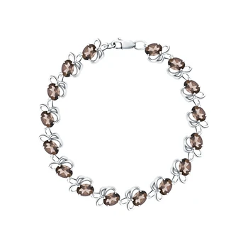 

Silver Bracelet with раухтопазами sunlight sample 925