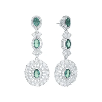 

Silver earrings with cubic zirconium sunlight sample 925