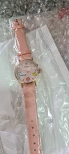 1 Uds. De relojes para niños, reloj rosa para estudiantes y niños, correa de cuero para niñas, reloj de pulsera de cuarzo para niñas, relojes de regalo