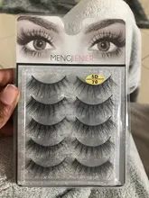 Pestañas postizas de pelo de visón sintético 3D/5D, extensiones de pestañas tupidas largas y naturales de volumen completo, utensilios de maquillaje para ojos hechos a mano, 5 pares