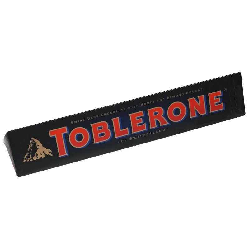 Black Toblerone 360 grams. Swiss black chocolate bar with honey nougat and almonds afbeelding