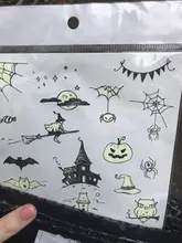 Luminous-Tattoo Temporary-Tattoo-Stickers Halloween Glowing-In-Dark Kids Waterproof Rocooart