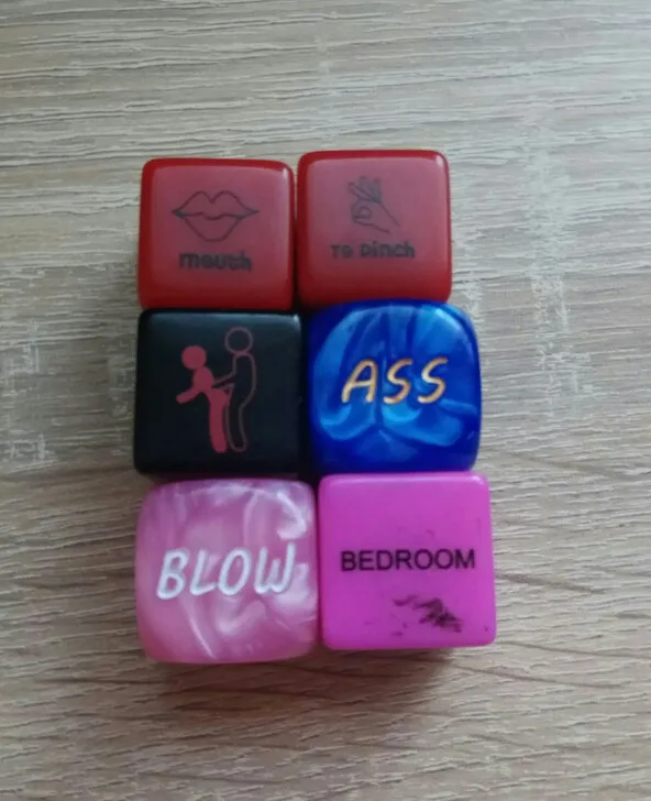 6 Pcs Acrylic Cube Love Dice Sex Position Game Lovers Foreplay Toys Prop Supply