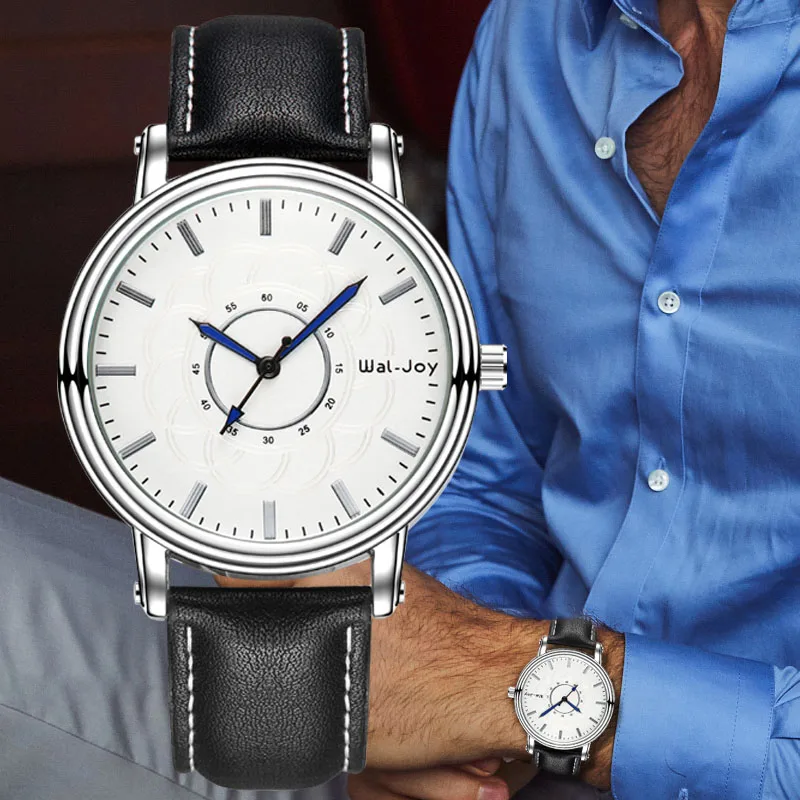 

WJ-8108 Wal-Joy 2019 Business Men Watch Brand Simple Buckle Watches For Men Leather Strap Quartz Wristwatch Luxury reloj hombre